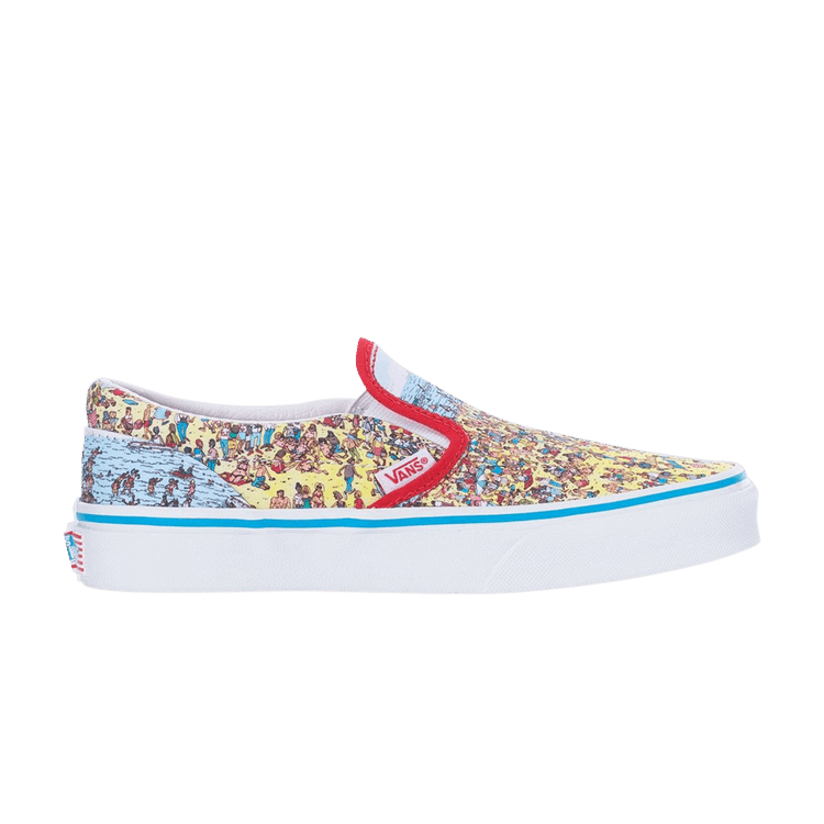 Vans Classic Slip-On Wheres Waldo Beach (Kids)