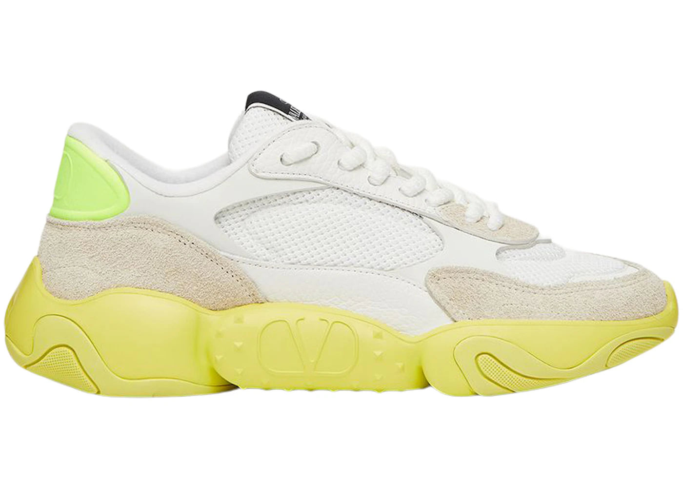 Valentino Garavani Bubbleback White Ice Neon Yellow