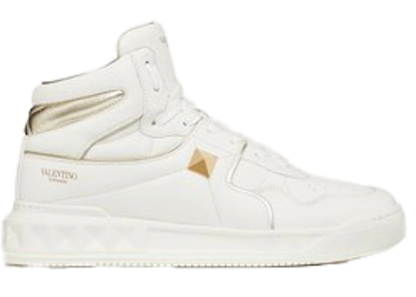 Valentino Garavani One Stud High-Top White Silver (Women's)