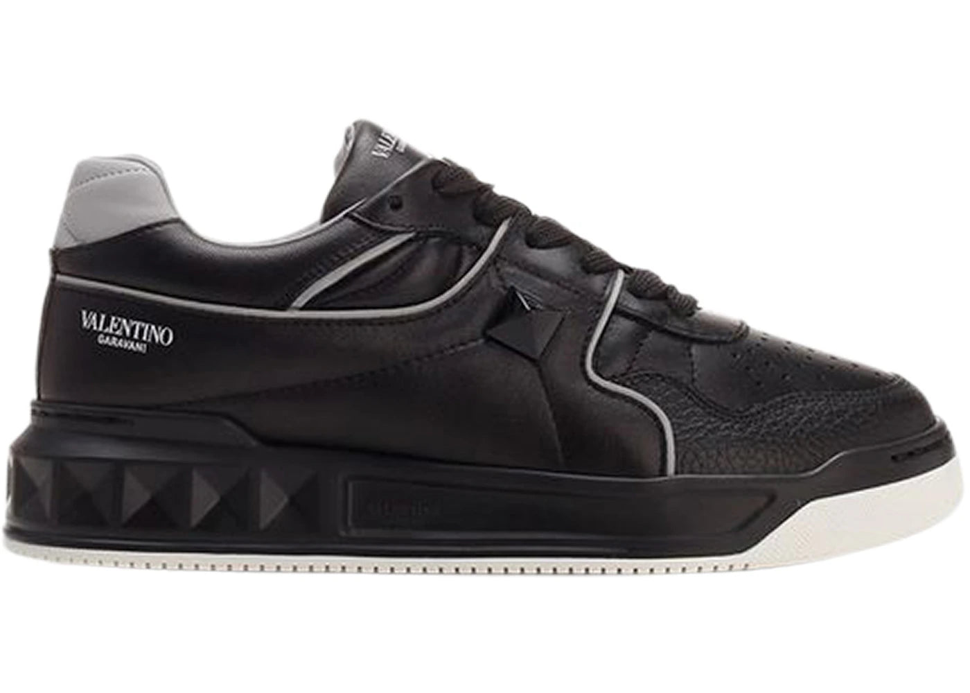 Valentino Garavani One Stud Low Top Black Gray