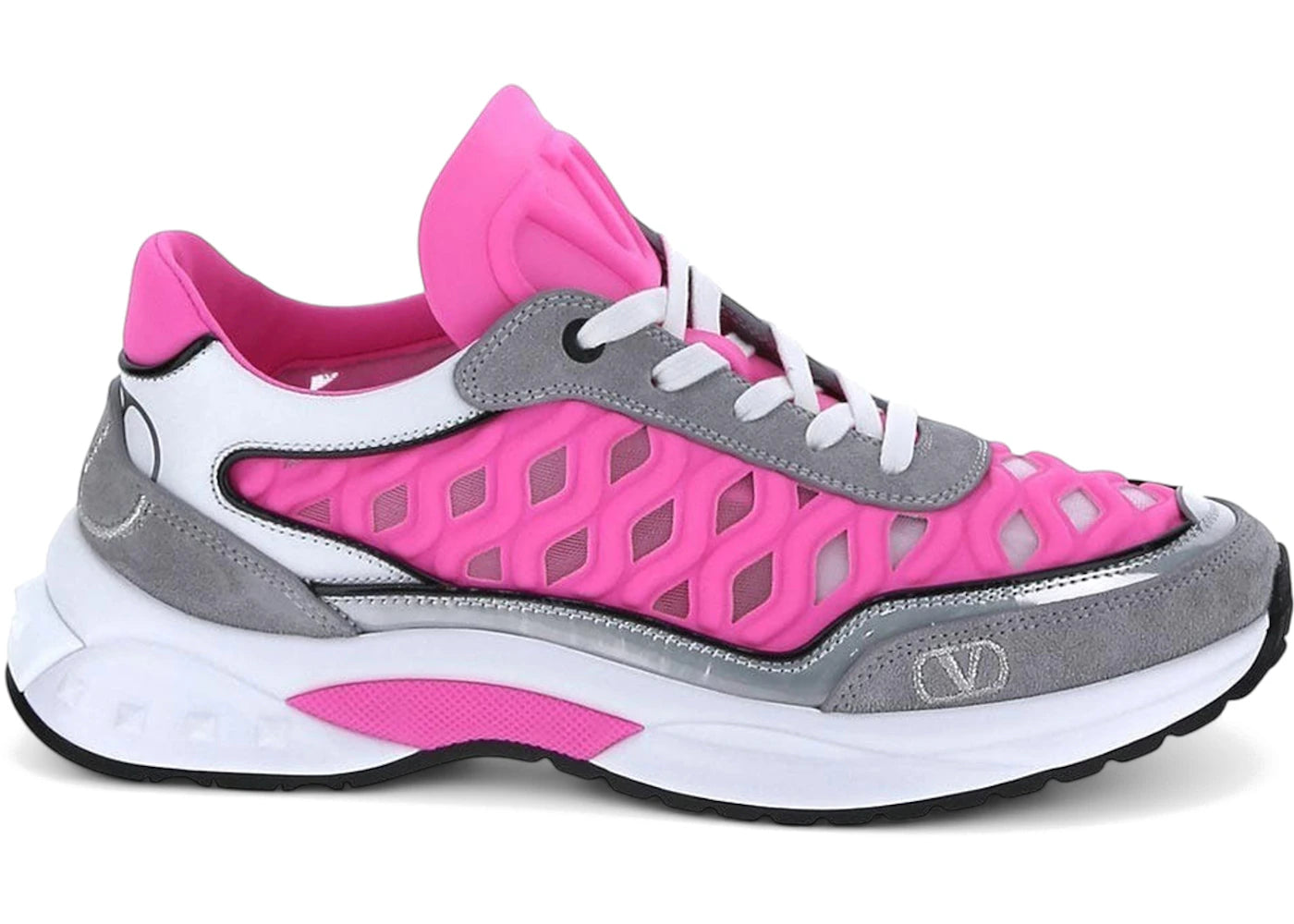 Valentino Garavani Ready Go Runner Grey Bright Pink (Women's)