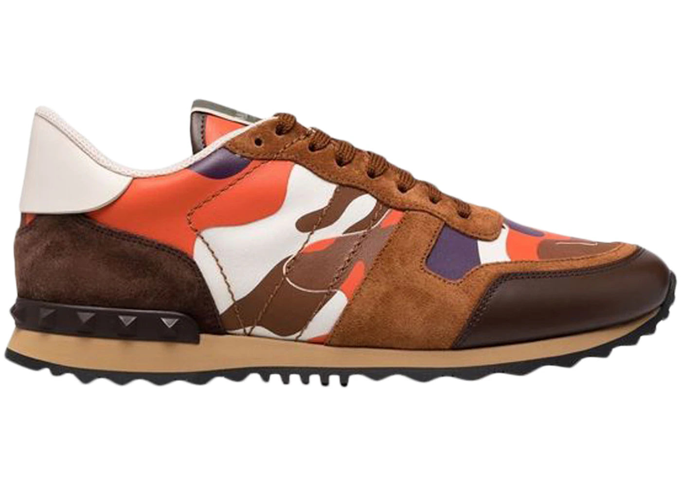 Valentino Garavani Rockrunner Camouflage Orange Brown White