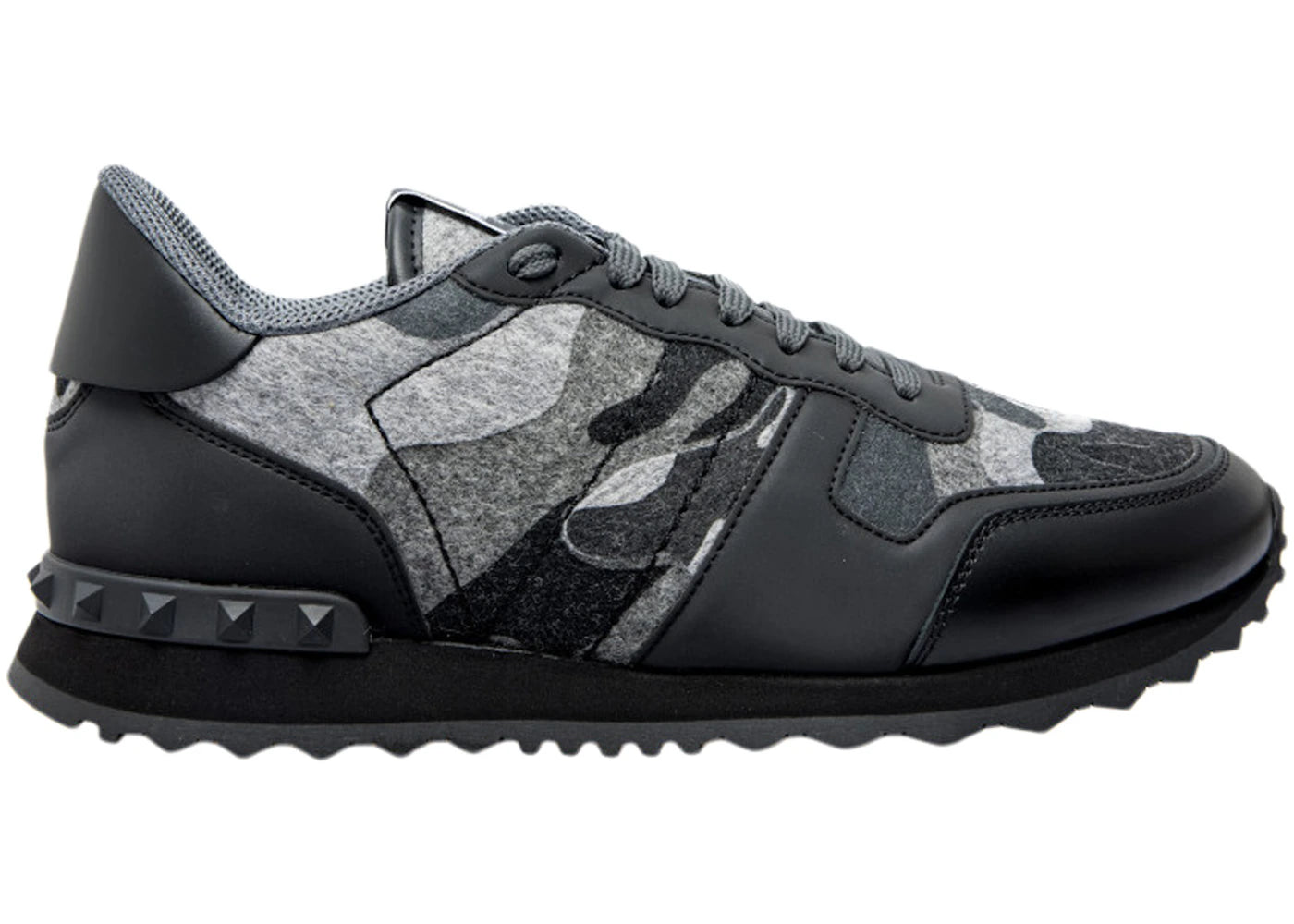 Valentino Garavani Rockrunner Felt Grey Black