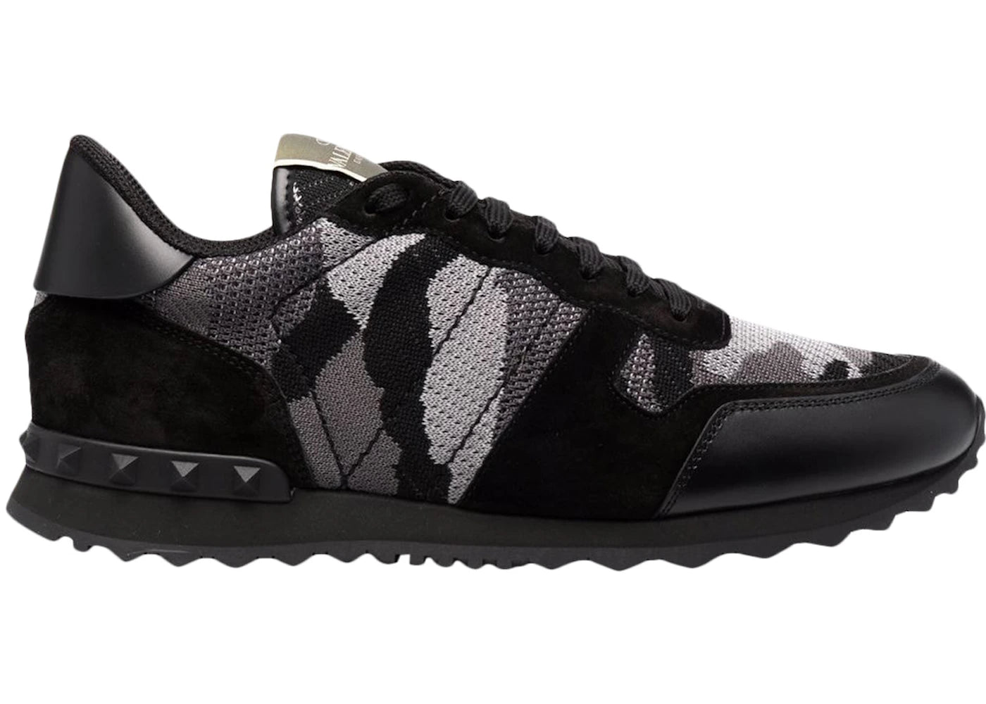 Valentino Garavani Rockrunner Mesh Fabric Camouflage Monochrome