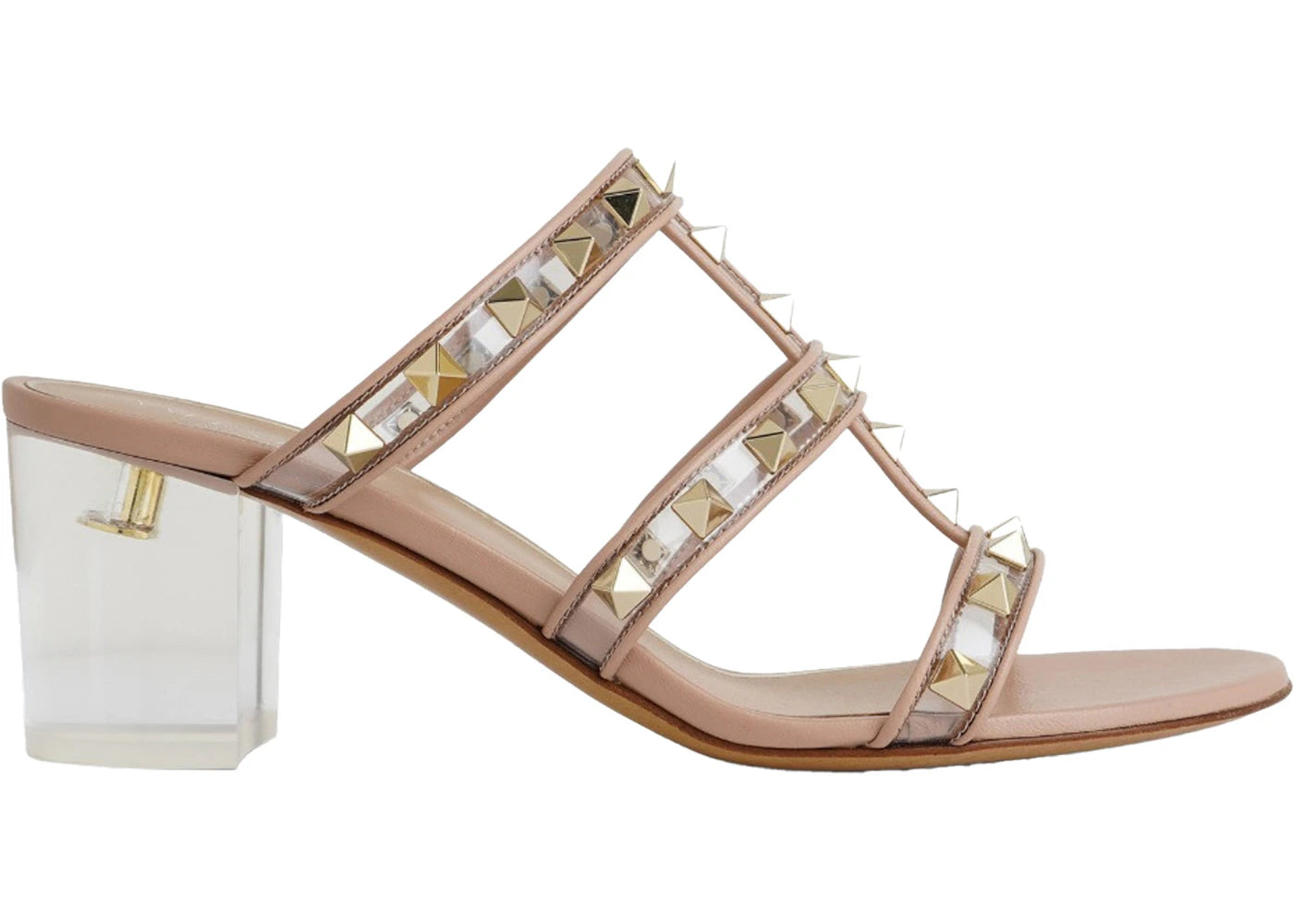Valentino Garavani Rockstud Block-Heeled Sandals Pink (Women's)