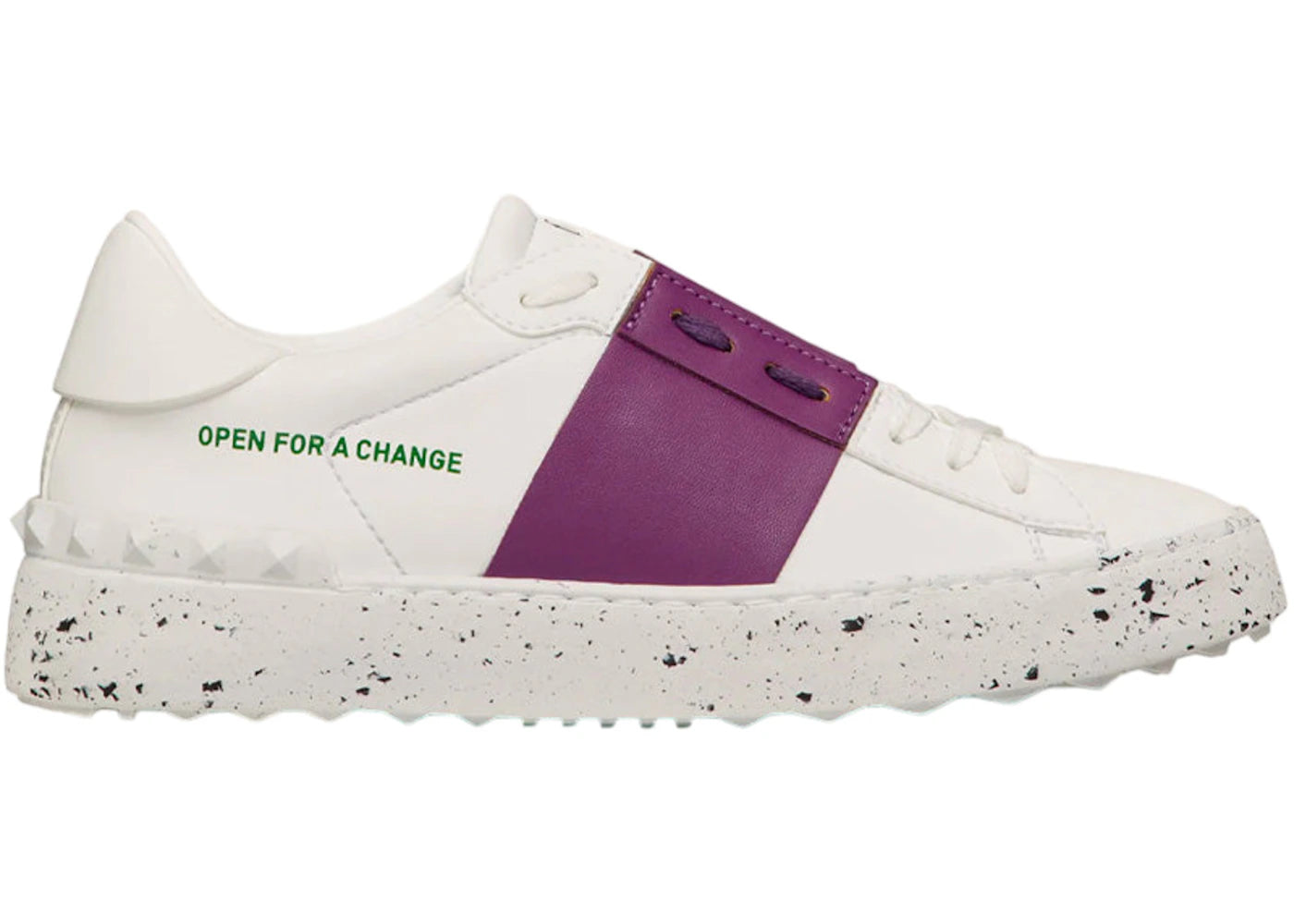 Valentino Garavani Rockstud Open For A Change White Purple (Women's)