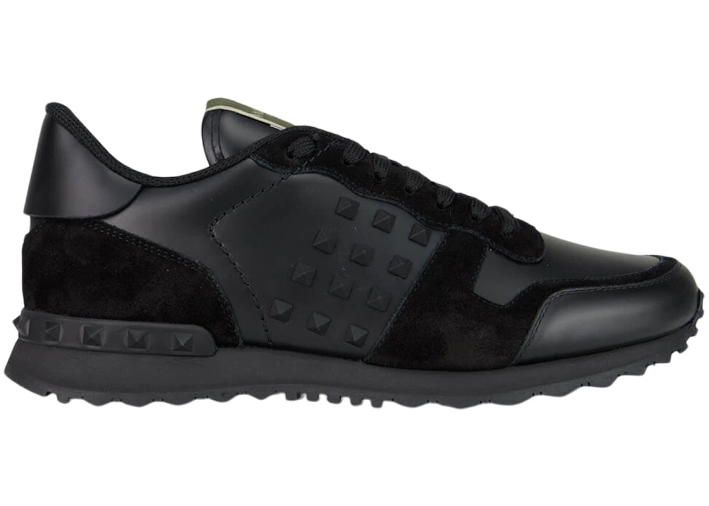 Valentino Garavani Rockstud Rockrunner Leather Black Black