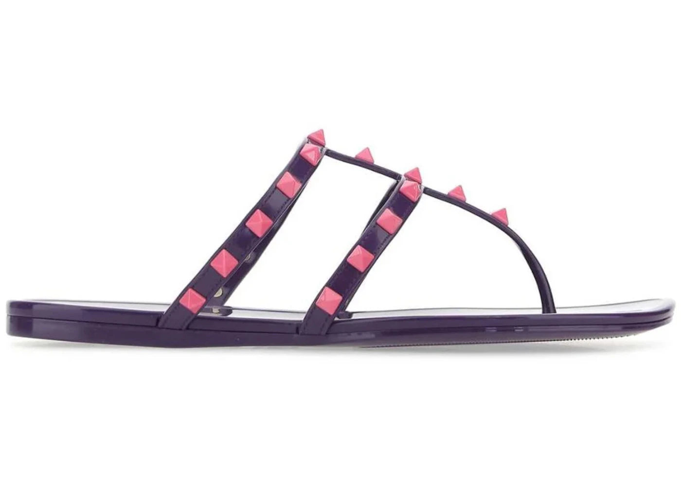 Valentino Garavani Rockstud Slip-On Sandals Purple Pink (Women's)