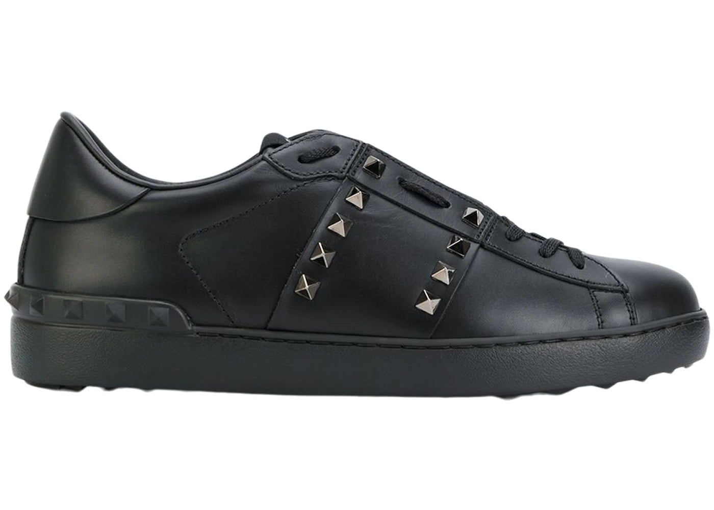 Valentino Garavani Rockstud Untitled Black Ruthenium-finish Stud