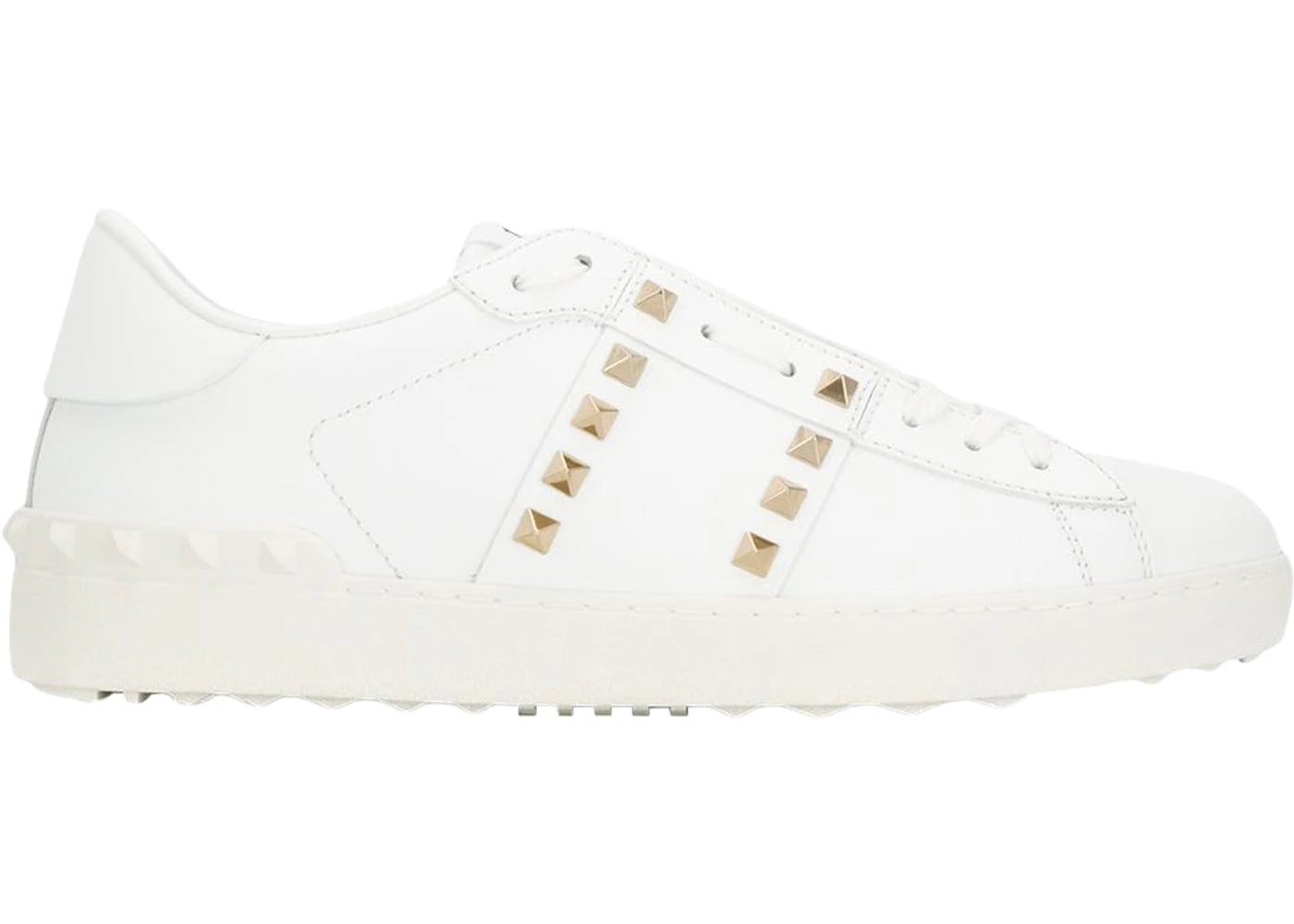 Valentino Garavani Rockstud Untitled White Platinum-finish Stud