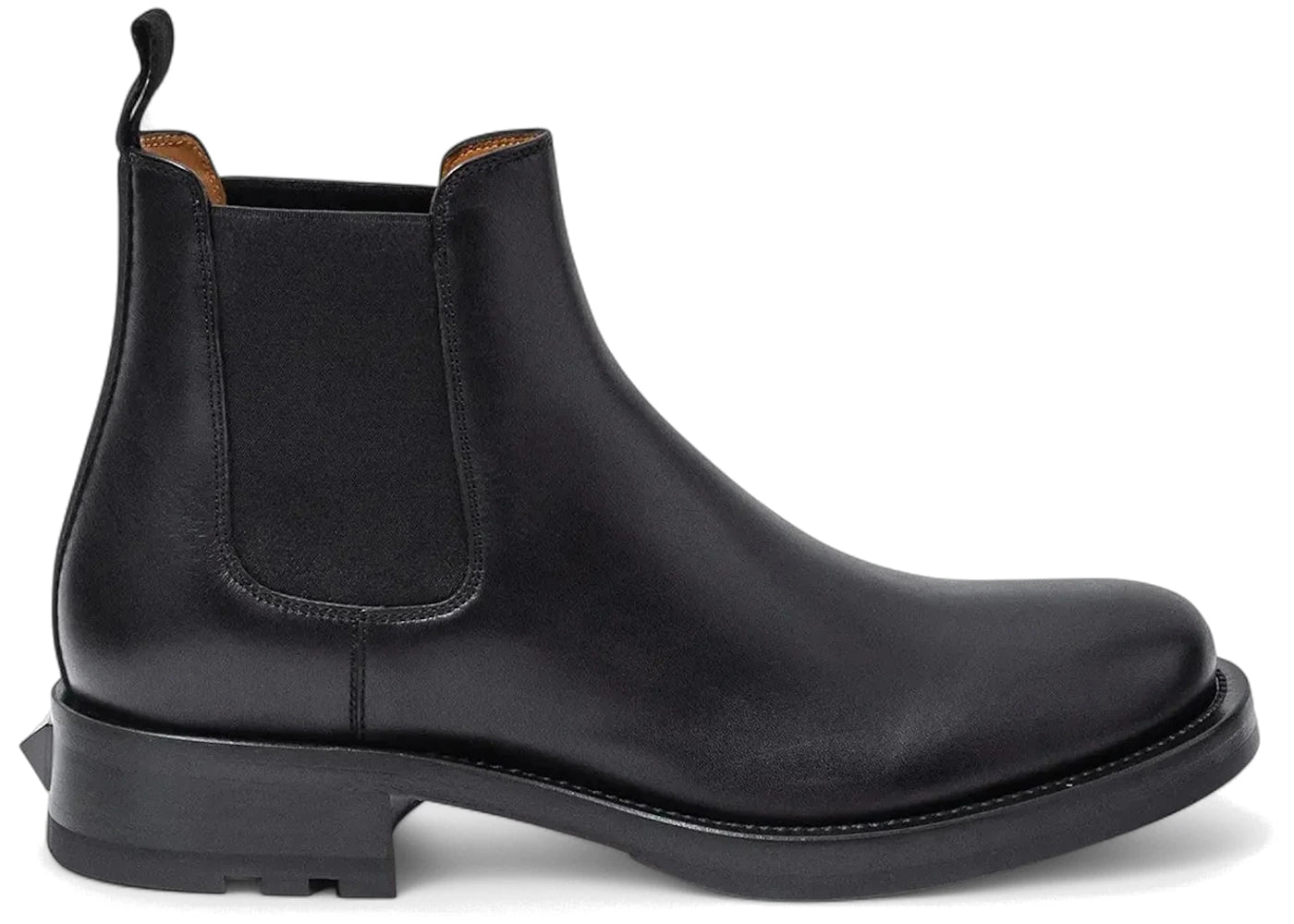 Valentino Garavani Roman Stud Leather Ankle Boots Black