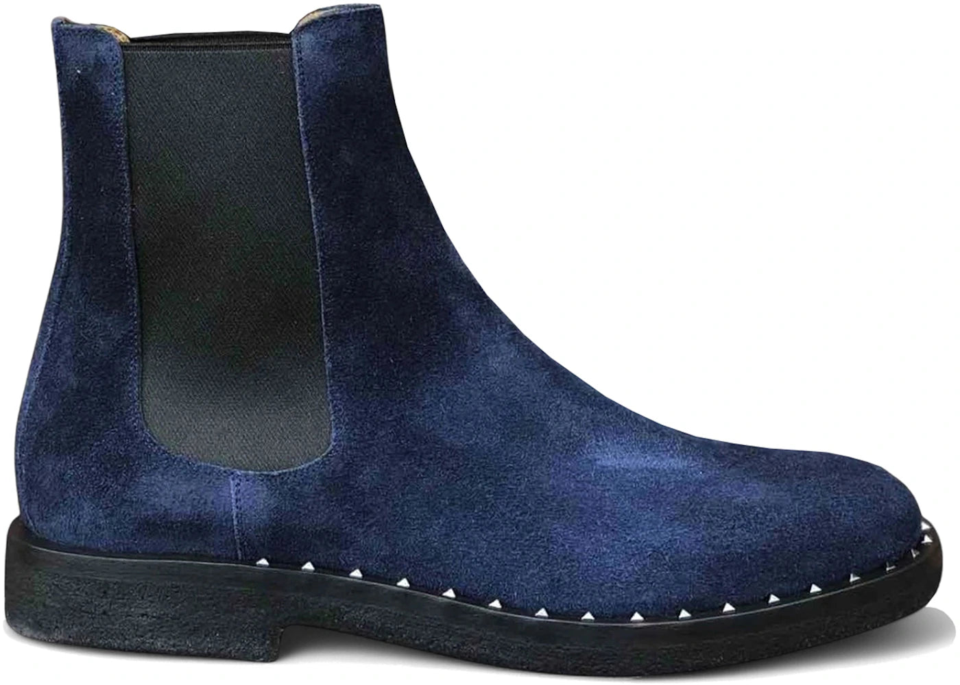 Valentino Garavani Suede Soul Rockstud Chelsea Boots Oceano Blue