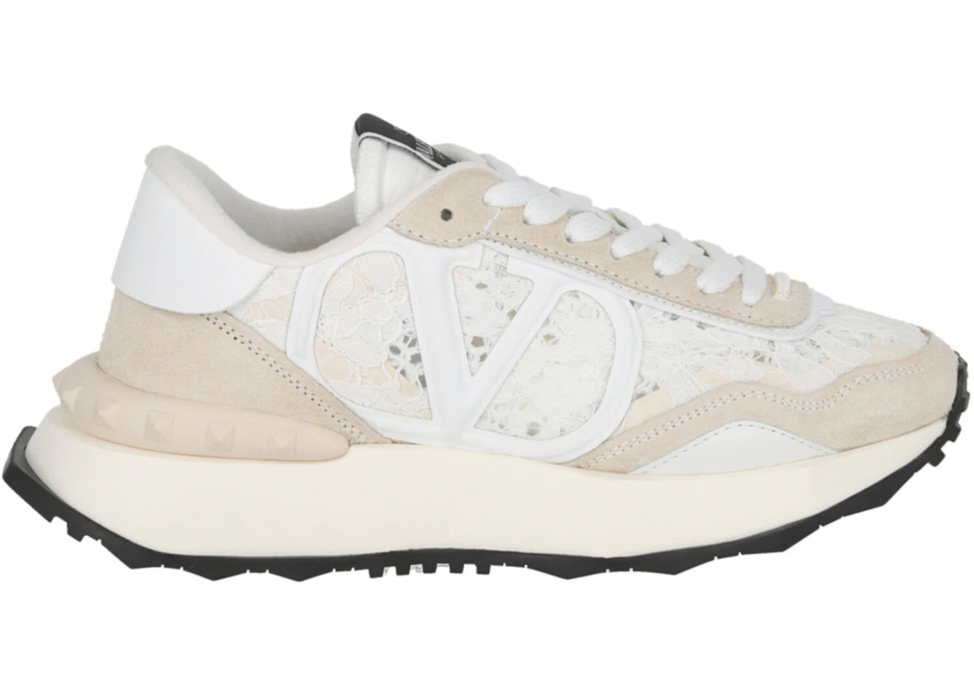 Valentino Lace and Mesh Lacerunner White Ivory (Women's)