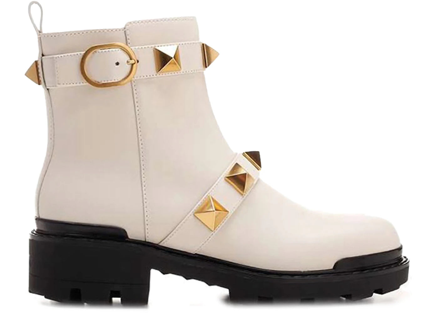 Valentino Leather Fashion Ankle Boot Ivory (Women's)