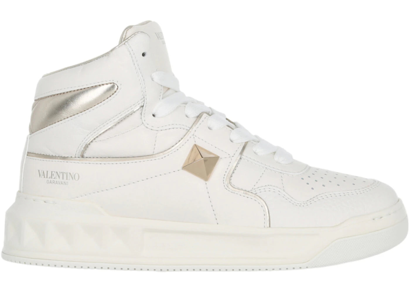 Valentino One Stud High-Top White Platinum (Women's)