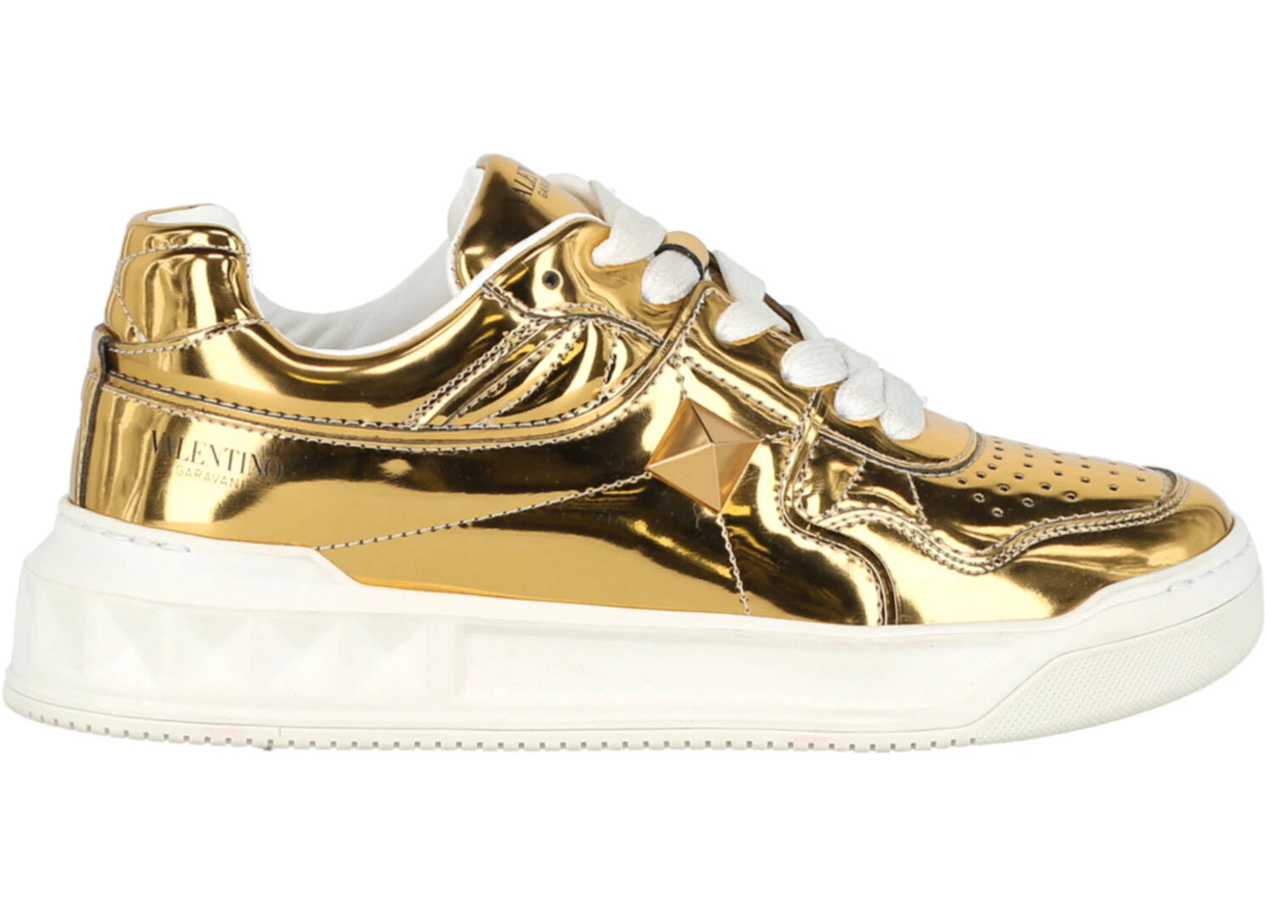 Valentino One Stud Low Top Gold Metallic (Women's)