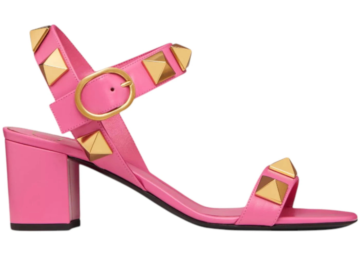 Valentino Roman Stud Calfskin Sandal Pink (Women's)