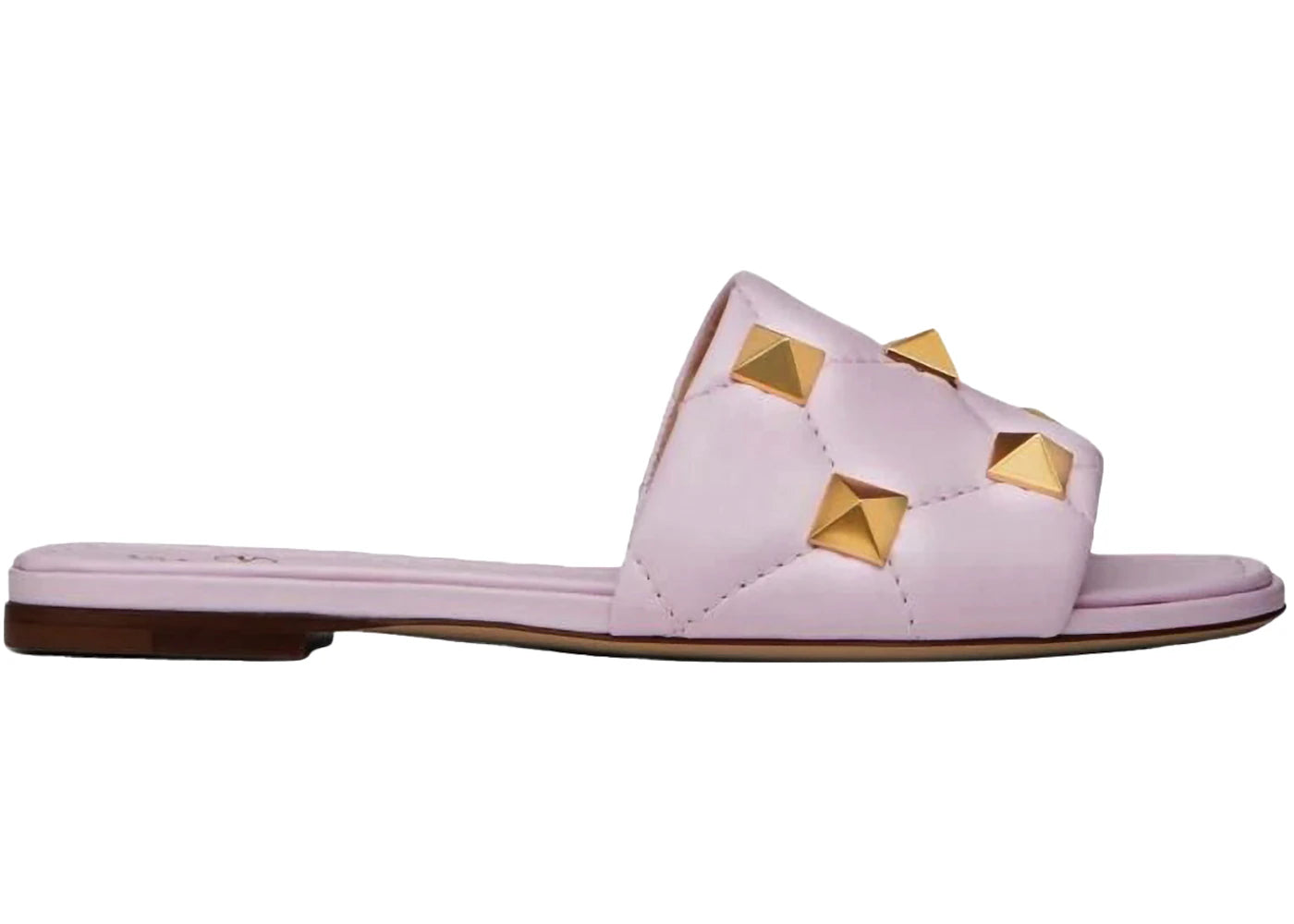 Valentino Roman Stud Flat Sandals Pink (Women's)