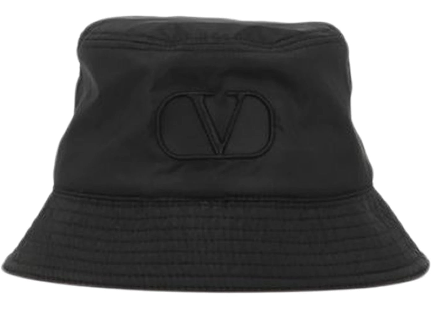 Valentino V Logo Bucket Hat Black