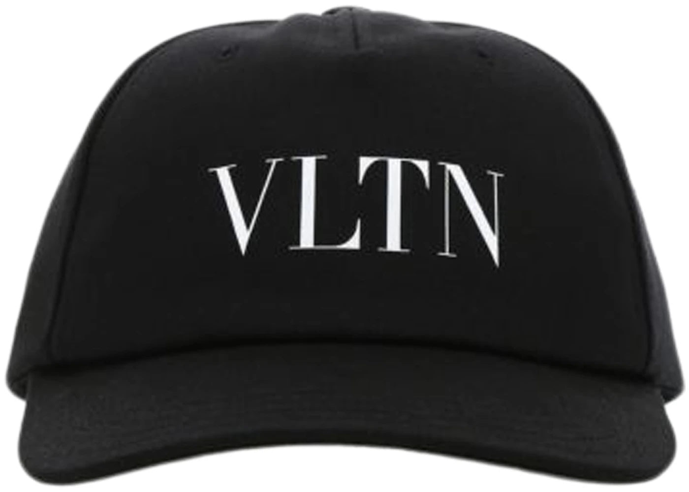 Valentino VLTN Logo Cotton Baseball Cap Black/White
