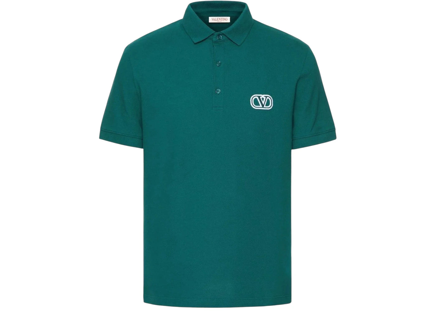 Valentino Valentino Embroidered Logo Polo Shirt Green