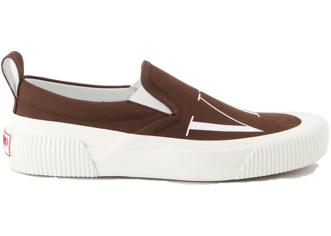 Valentino Vltn Slip On Brown White