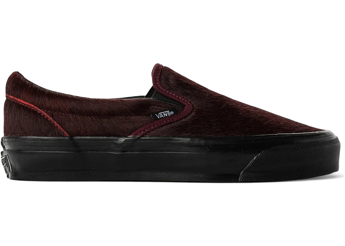 Vans Classic Slip-On 98 LX Pony Hair Burgundy Black