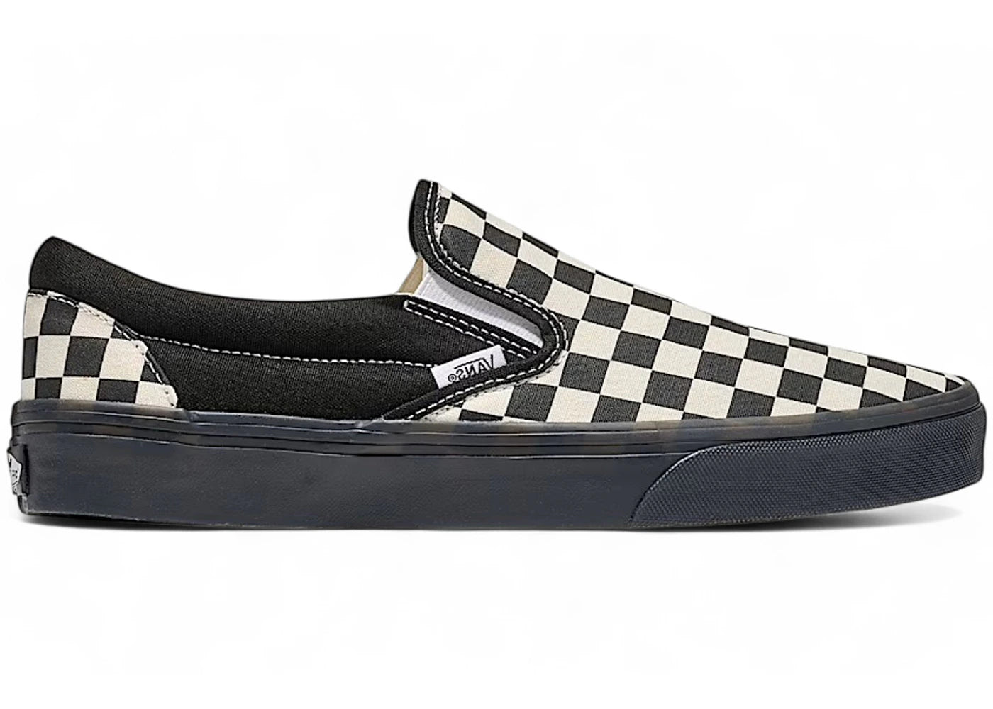Vans Classic Slip-On Checkerboard Black White Black Midsole