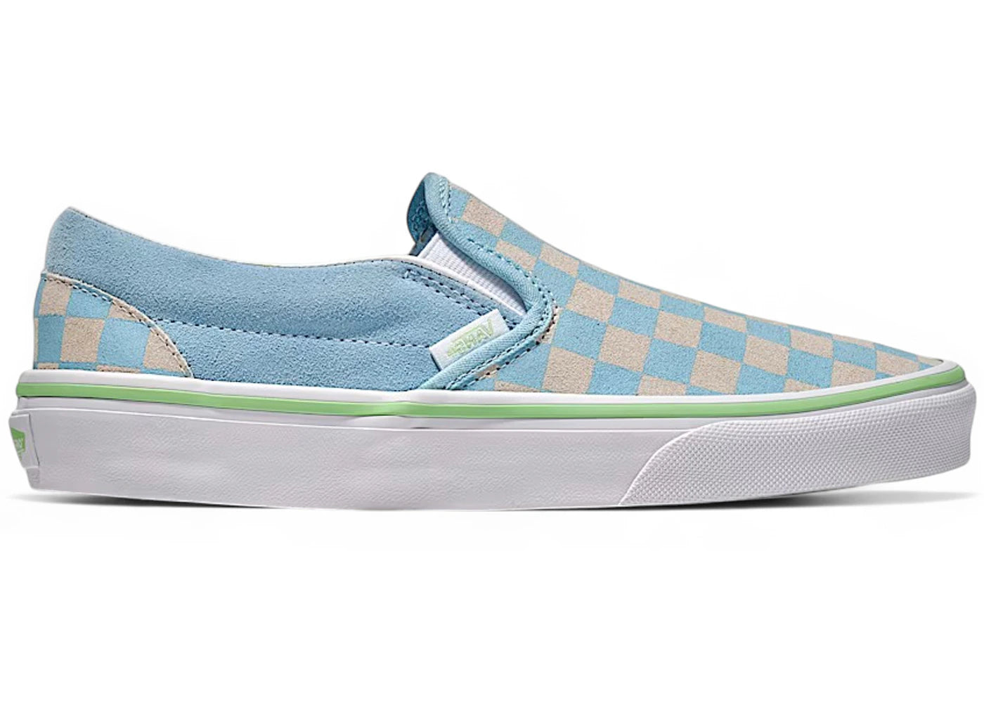 Vans Classic Slip-On Checkerboard Crystal Blue Pink Green
