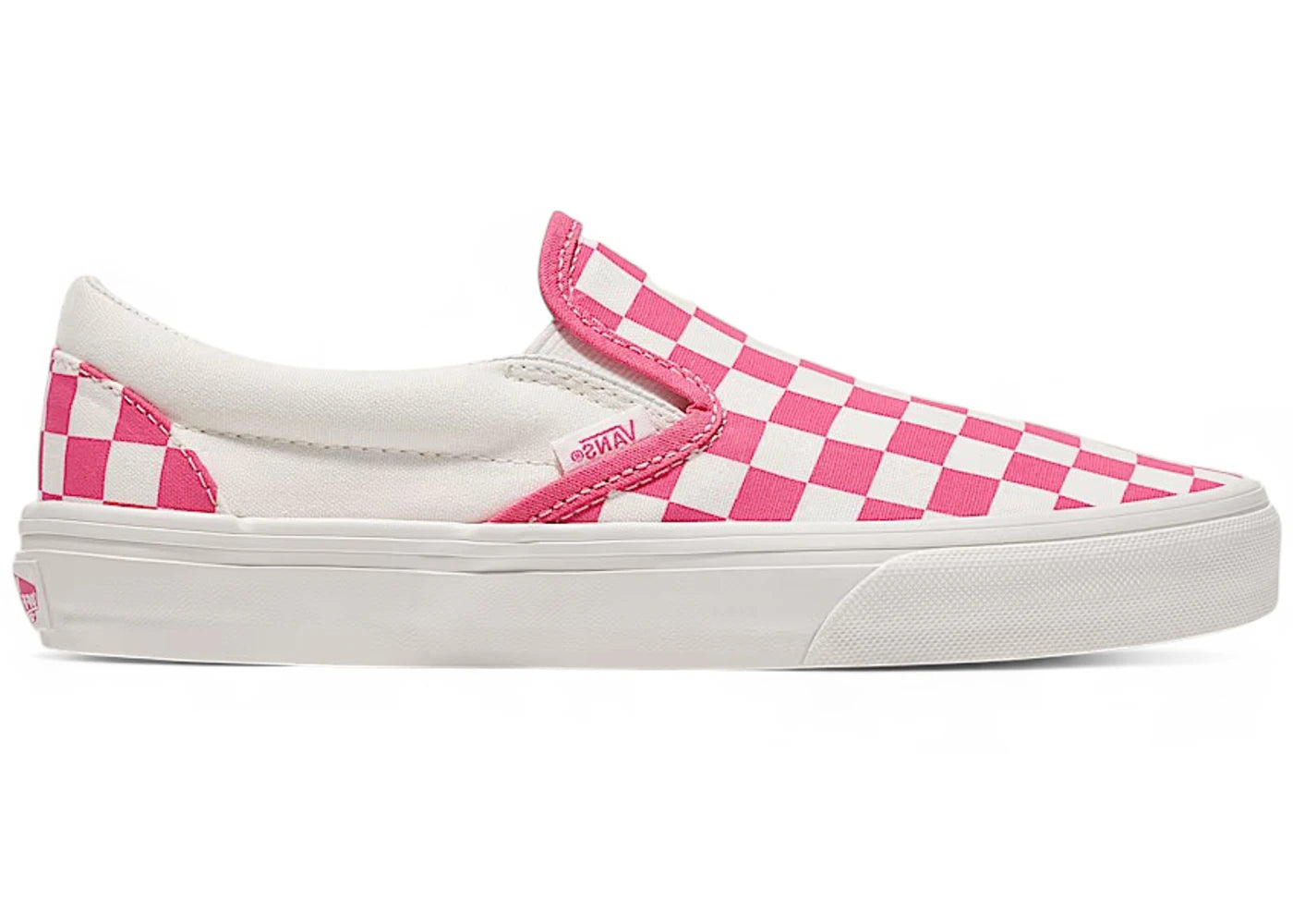 Vans Classic Slip-On Checkerboard Honeysuckle Pink White – Side Kicks