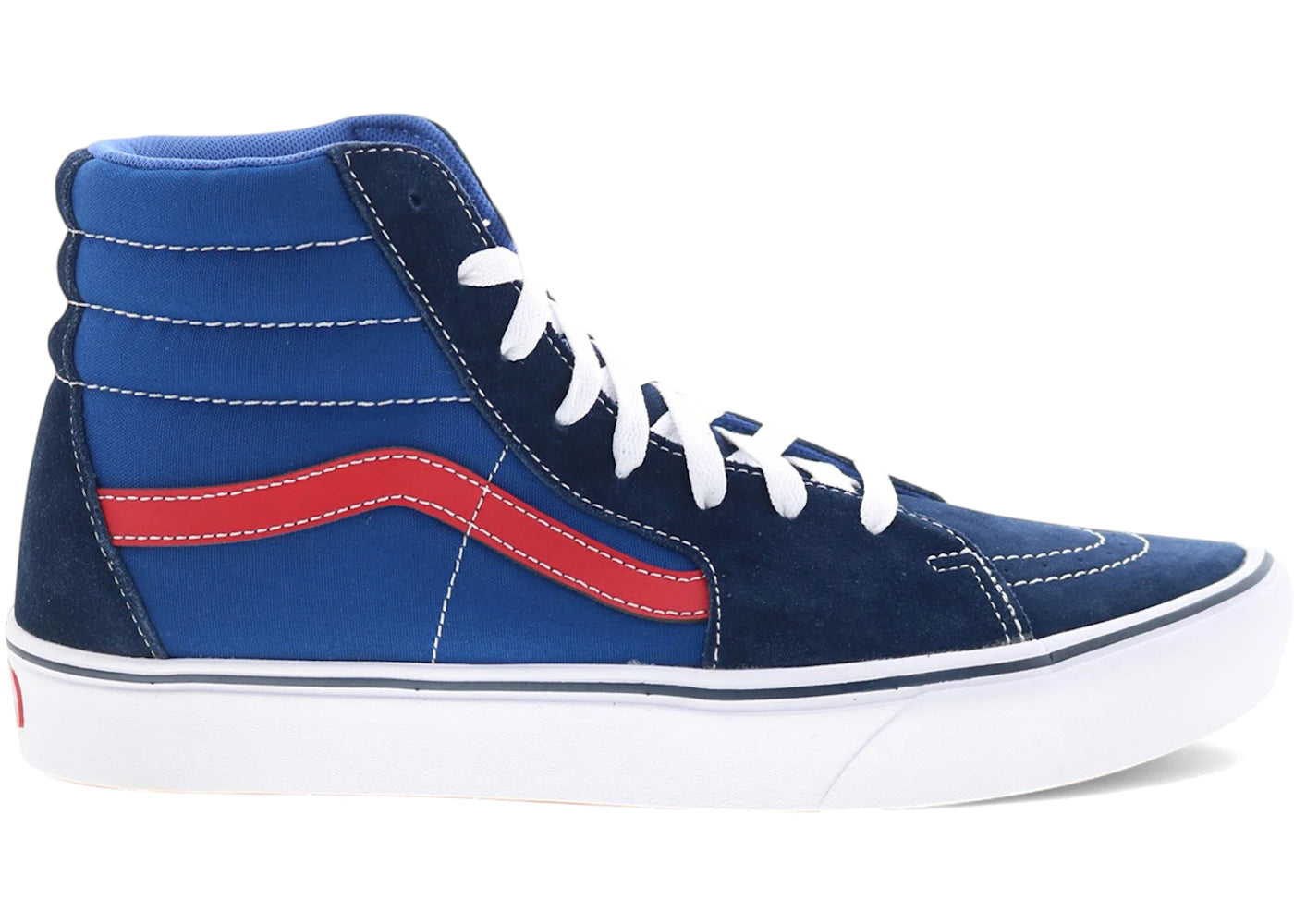 Vans ComfyCush Sk8-Hi Tri Tone Dress Blue Red