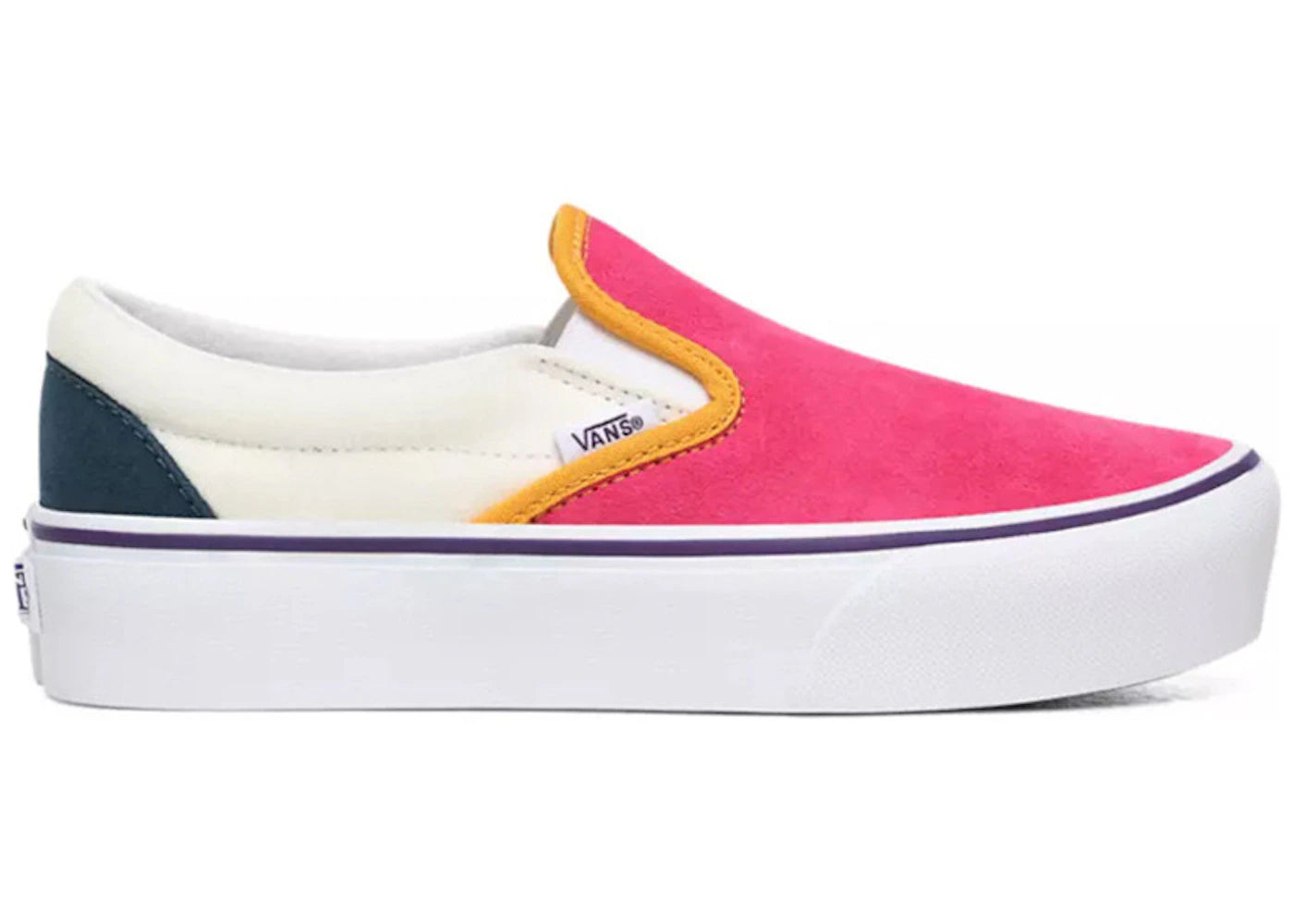Vans Mini Cord Classic Slip-On Platform Multi Pink (Women's)