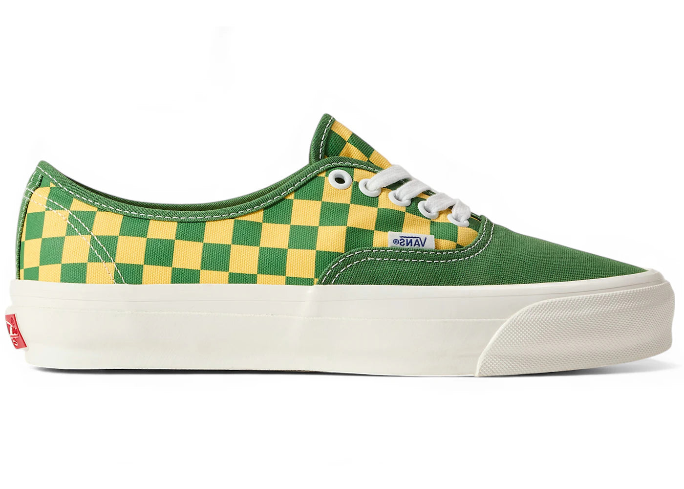 Vans Premium Authentic Fairway Green Yellow Checkerboard