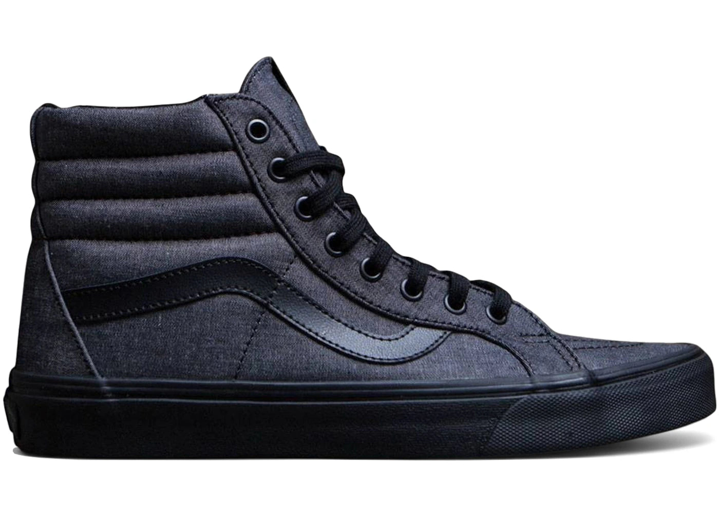 Vans Sk8-Hi Re-Issue Black Mono Chambray