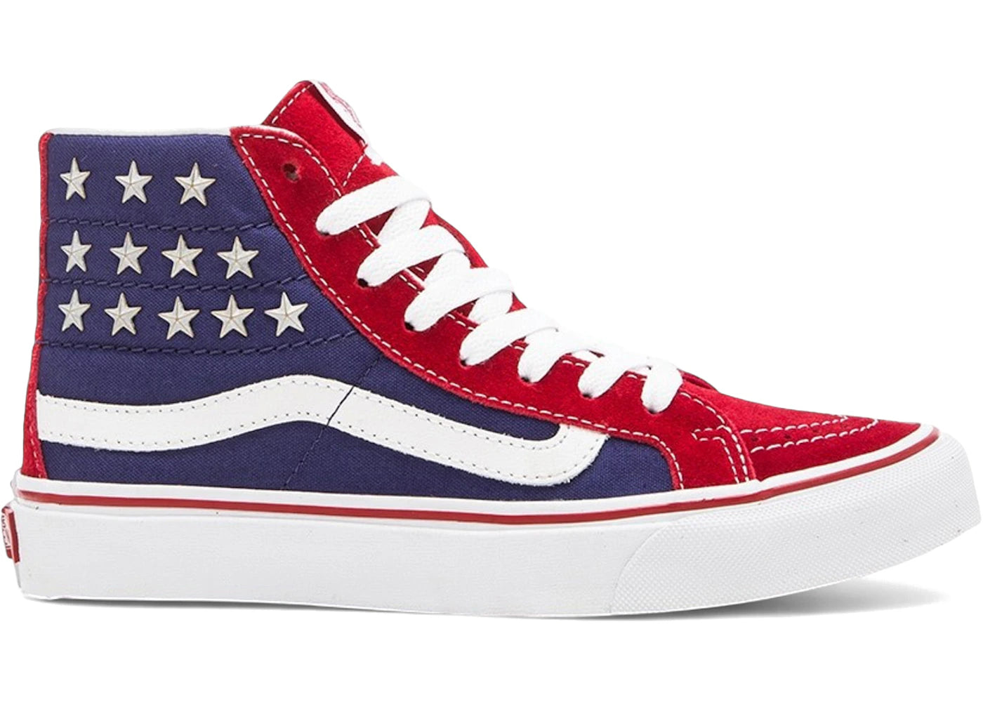 Vans Sk8-Hi Slim Studded Stars Red Blue