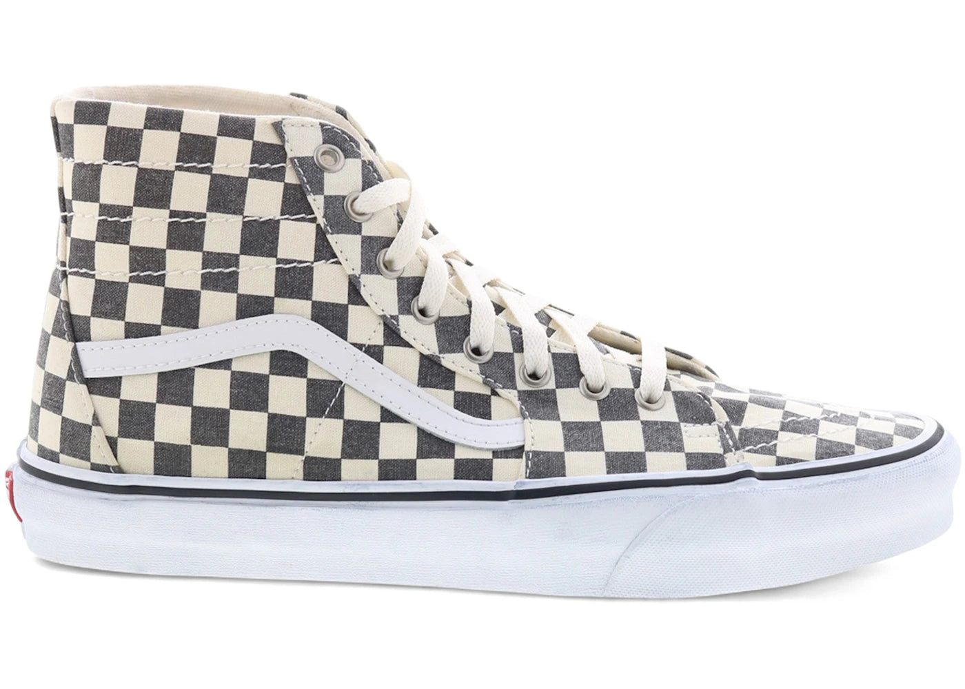 Vans Sk8-Hi Tapered Washed Asphalt True White Checkerboard