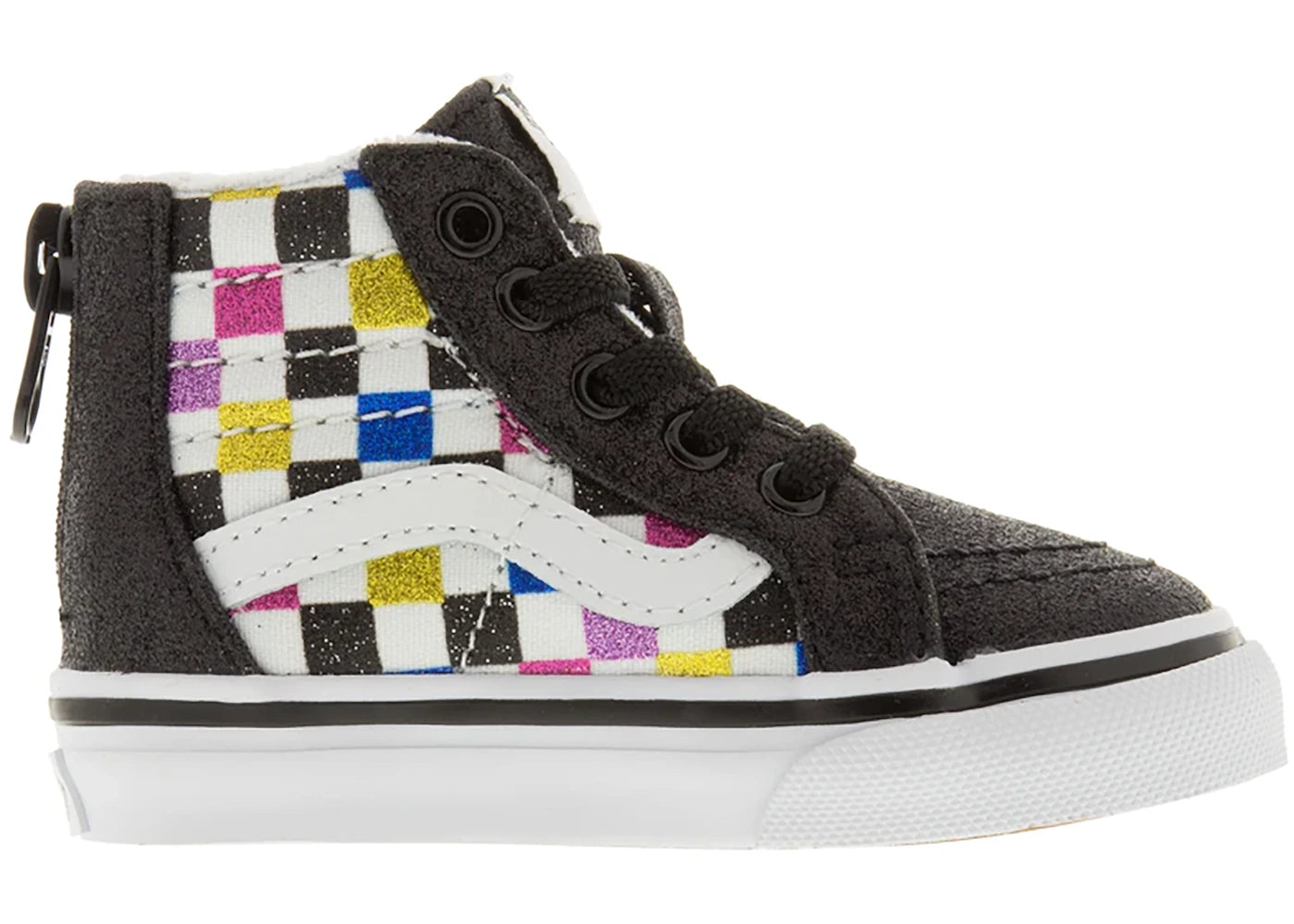 Vans Sk8-Hi Zip Glitter Checkerboard Black (TD)