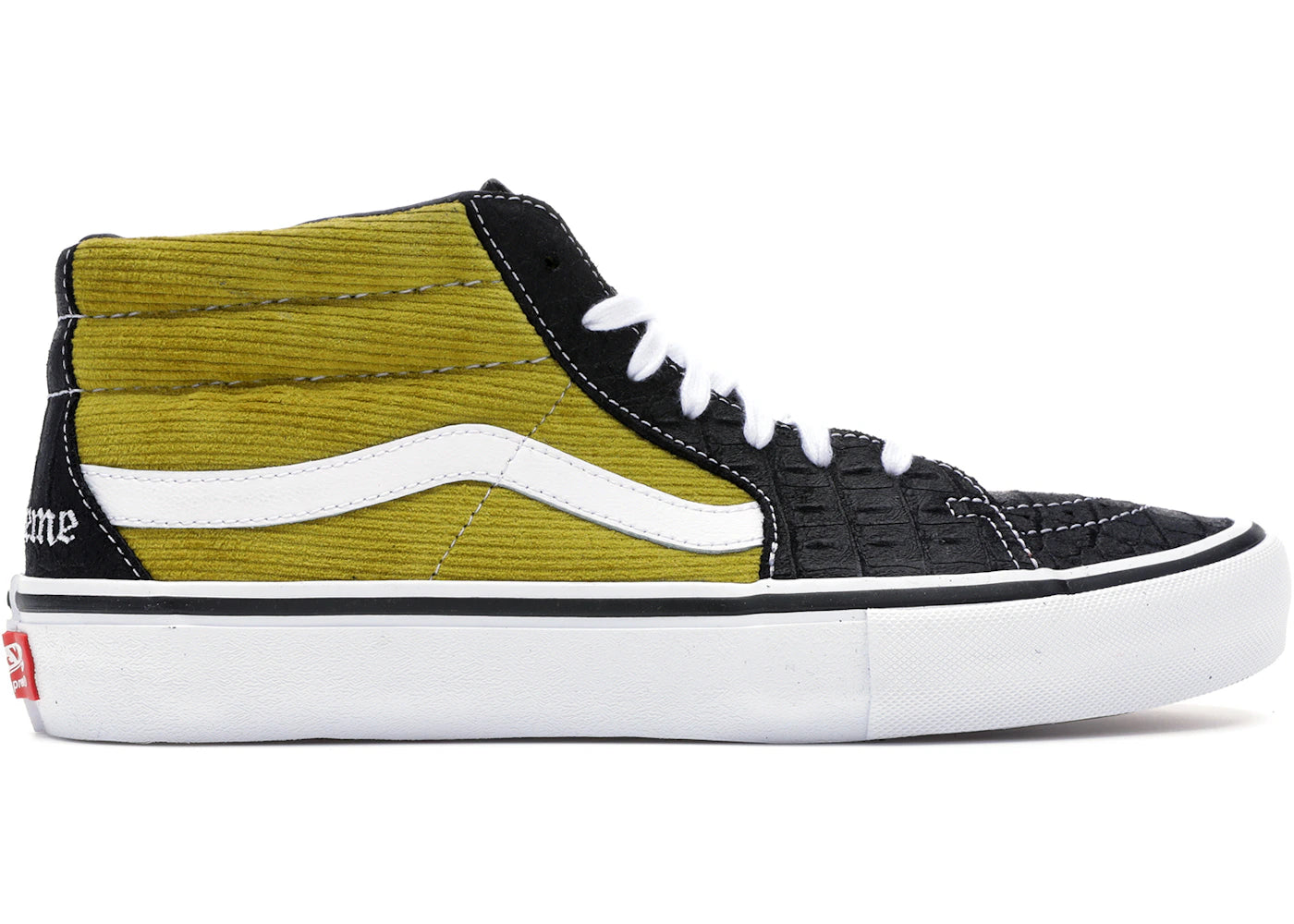 Vans Sk8-Mid Supreme Croc Corduroy Mustard