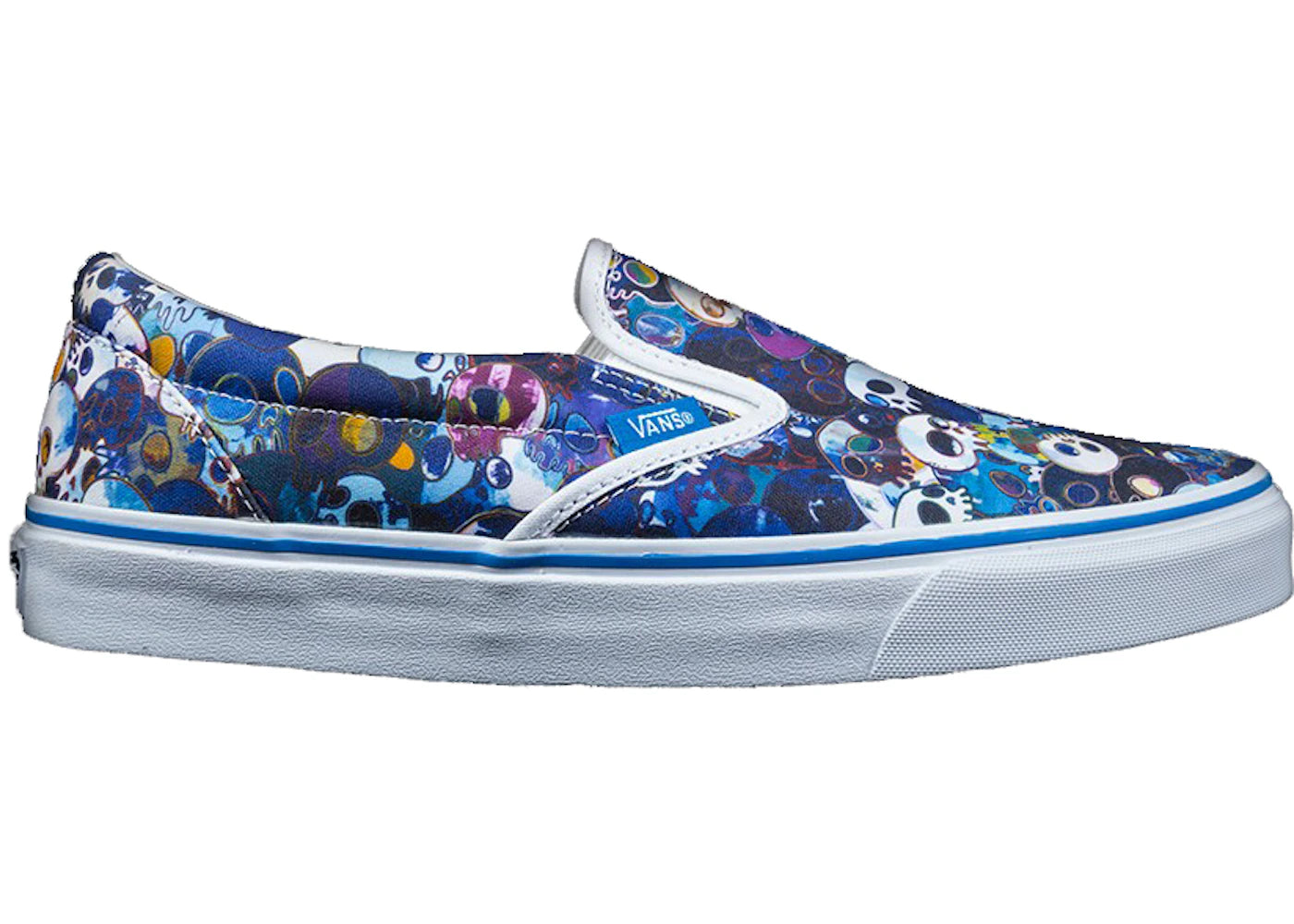 Vans Slip On Murakami Blue Skulls