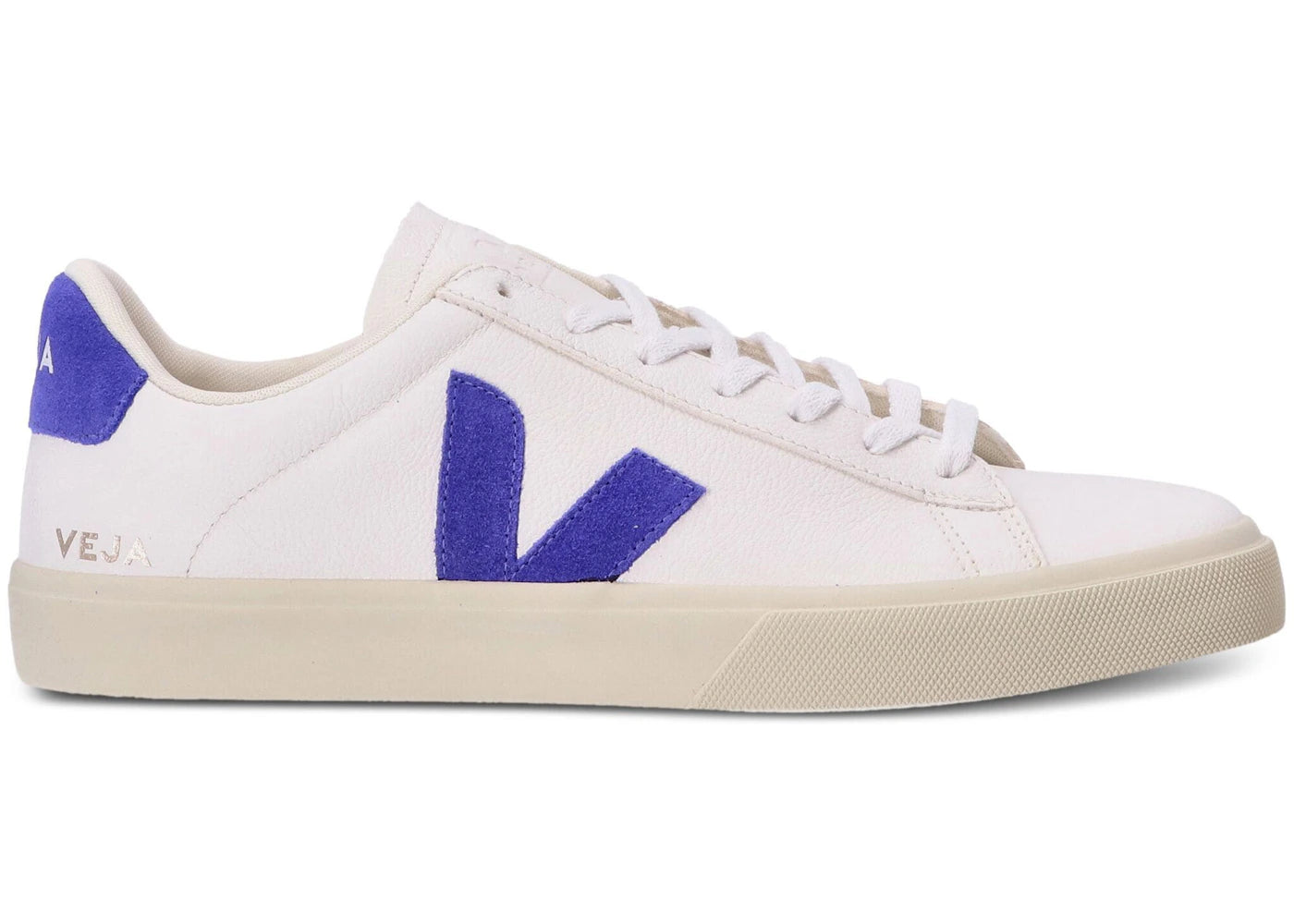 Veja Campo Chromefree Leather White Cobalt Blue