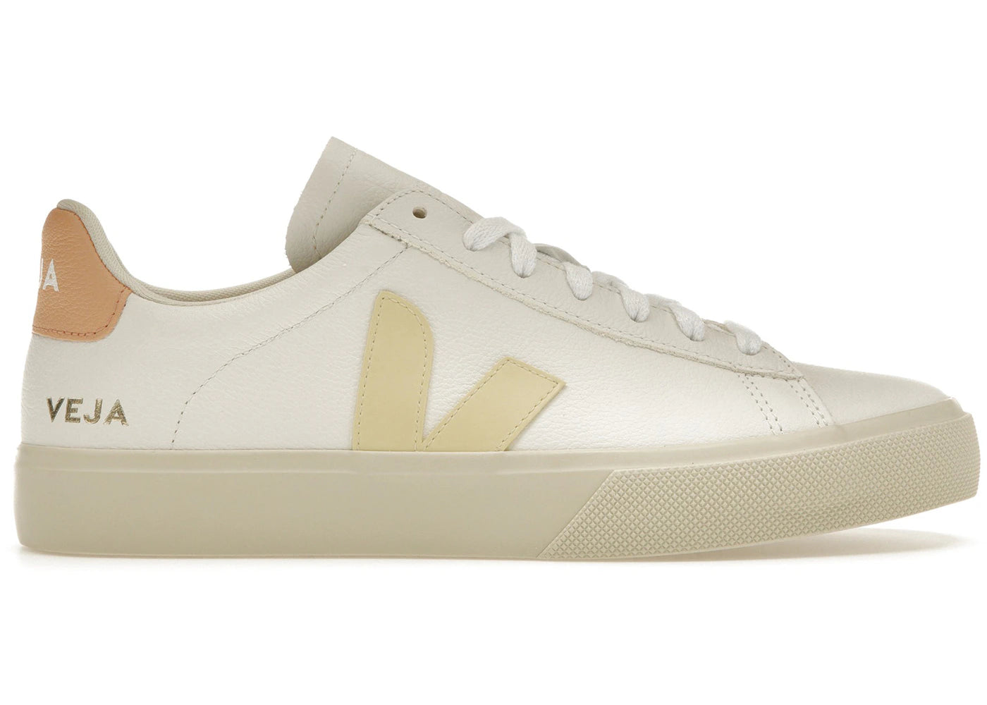 Veja Campo Chromefree Leather White Sun Peach