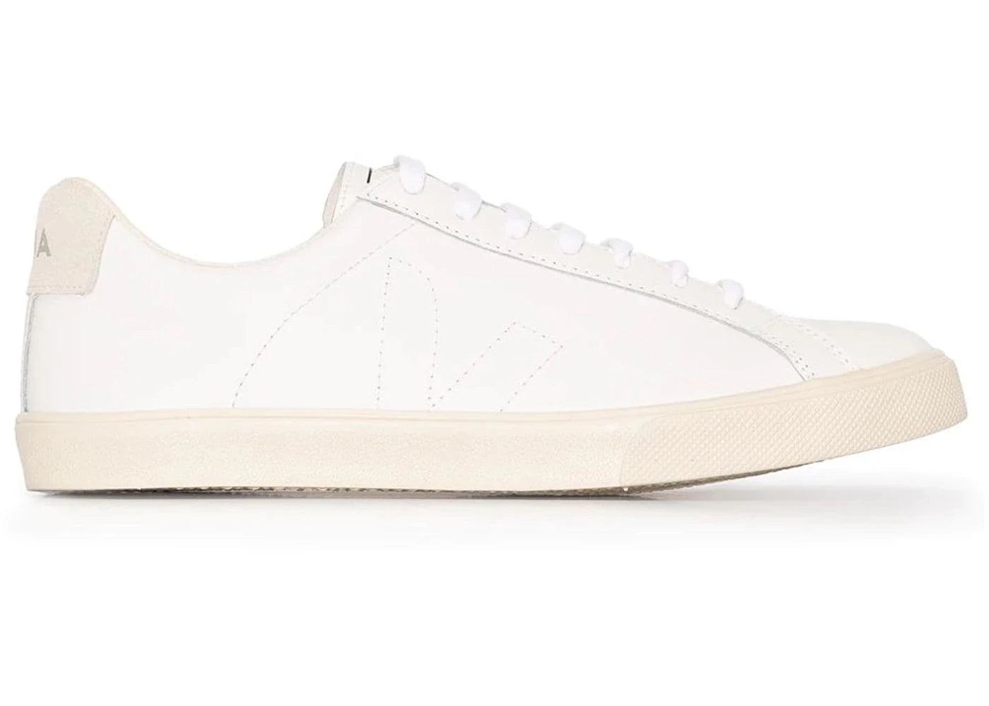 Veja Esplar Leather Stitched White Tan