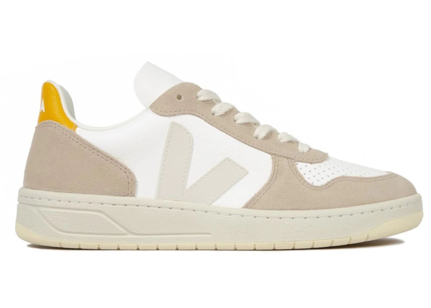 Veja V-10 Chromefree Leather White Sahara Ouro (Women's)