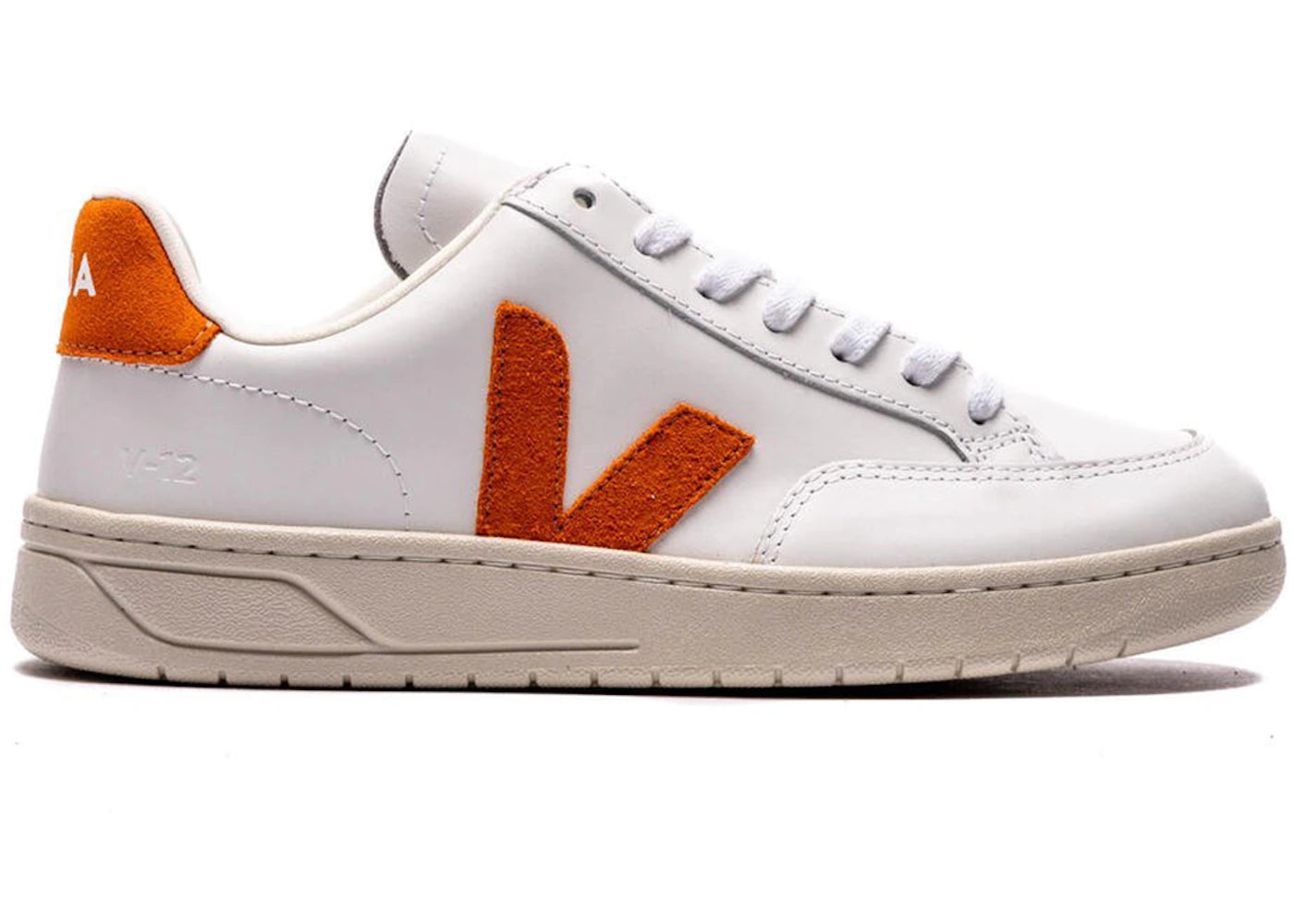 Veja V-12 Leather White Pumpkin