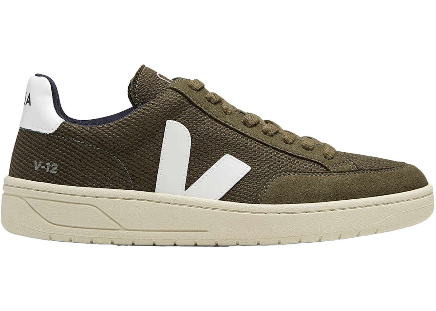 Veja V-12 Olive White