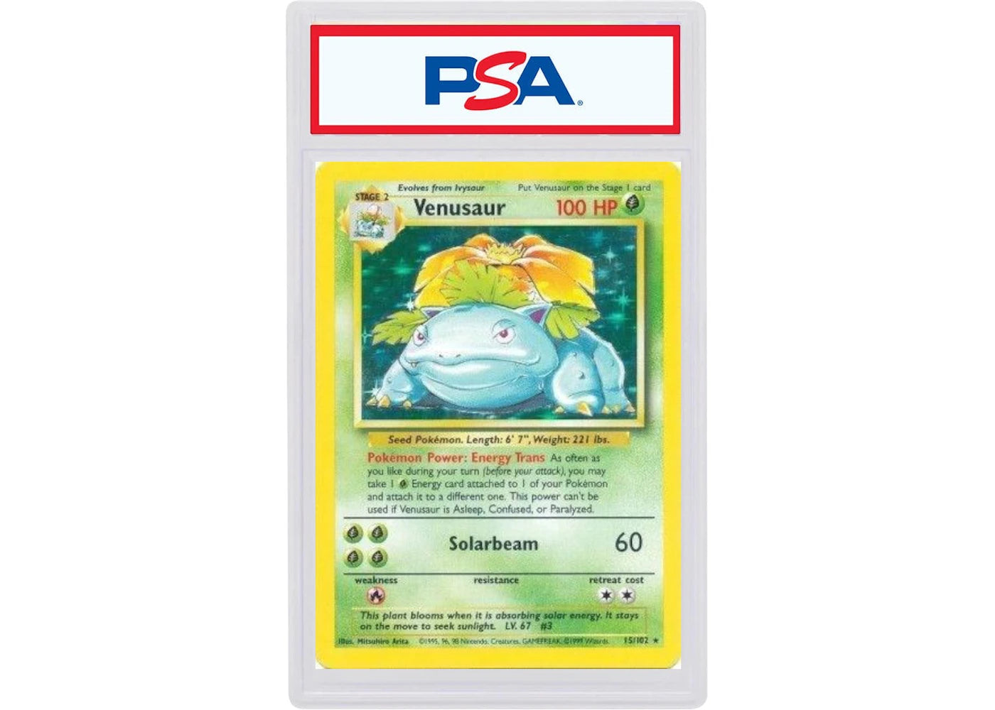 Venusaur Holo 1999 Pokémon Base Set Shadow #15/102 (PSA or BGS Graded)
