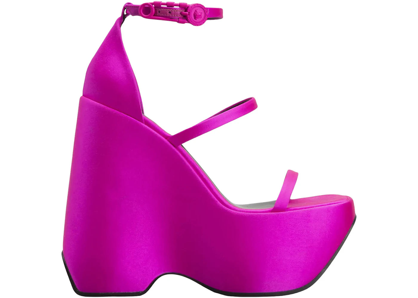 Versace 160mm Triplatform Sandals Deep Fuchsia Satin