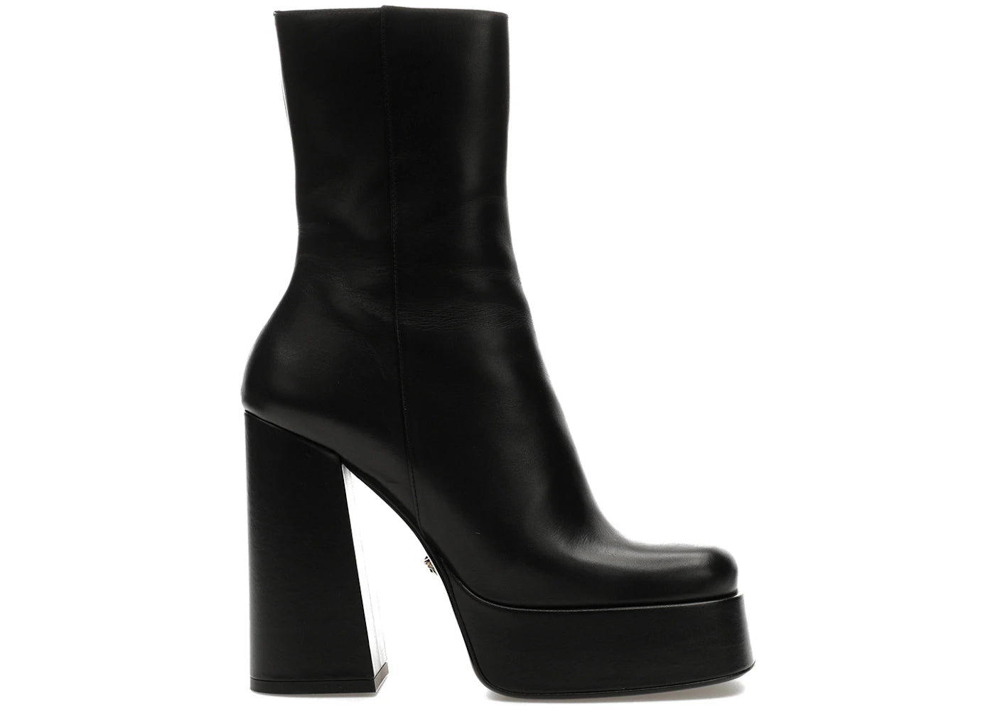 Versace Aevitas 155mm Platform Ankle Boots Black Leather