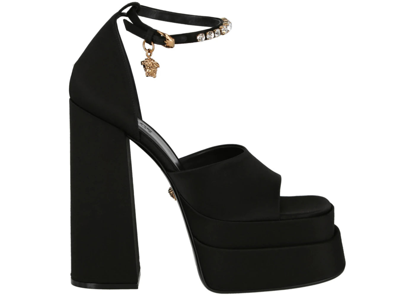 Versace Aevitas 160mm Pointy Platform Sandals Black (Women's)