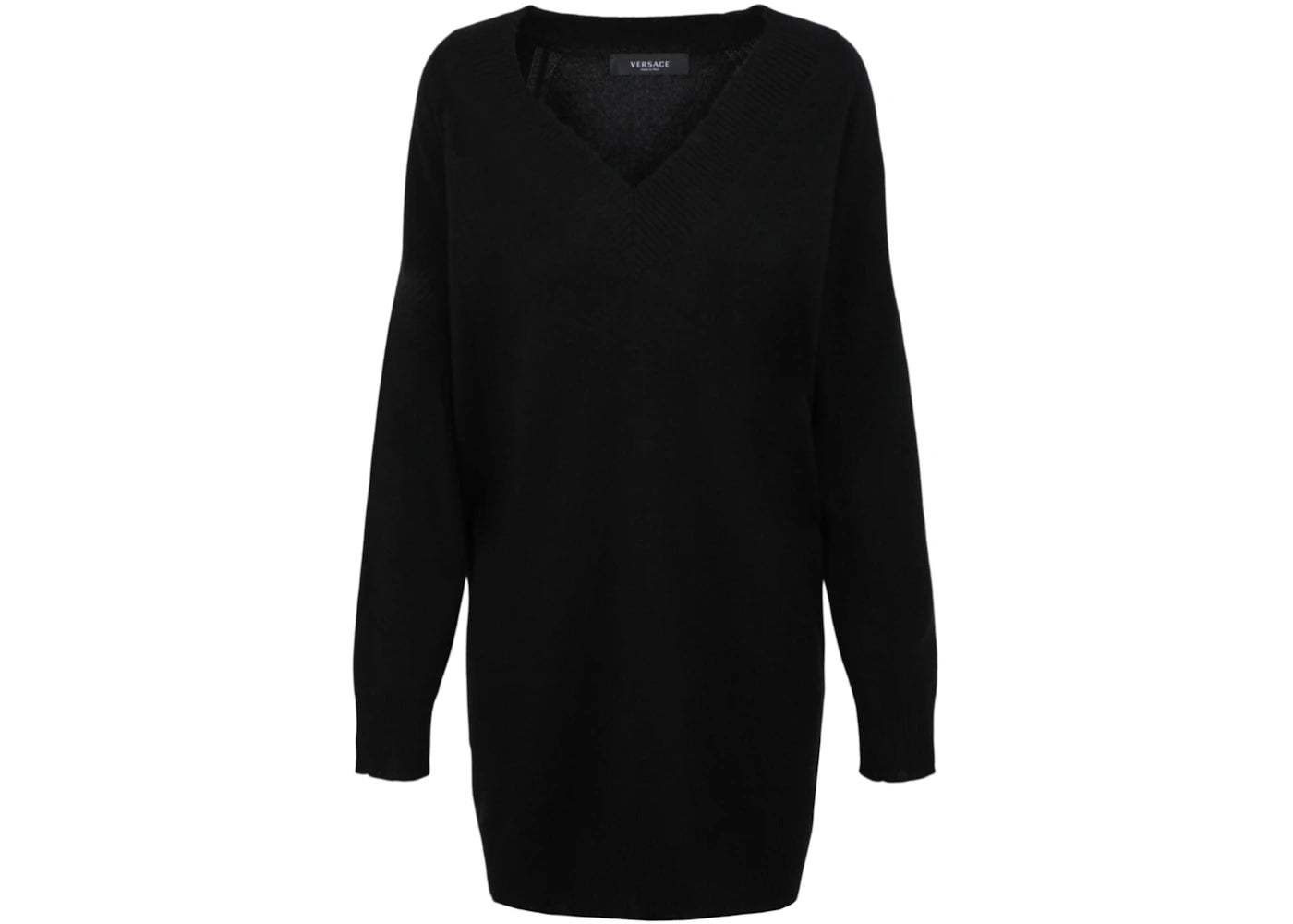 Versace Cashmere Blend Sweater Dress Black